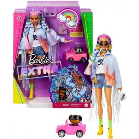 Barbie Extra c/Accessori Trecce Colorate