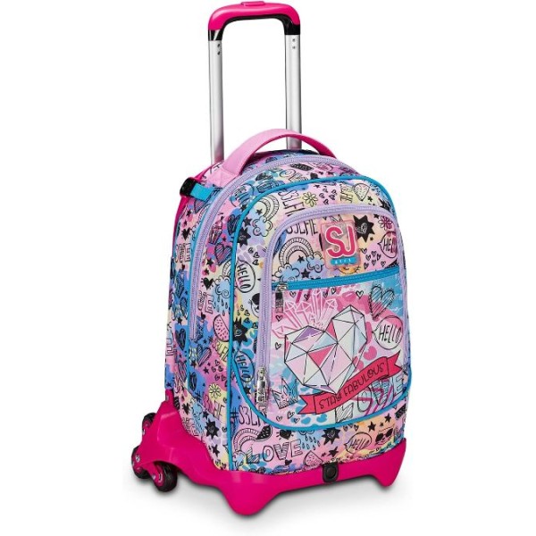 Zaino Trolley Seven SJ Jack 3 ruote Colorjam Girl