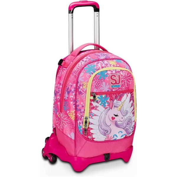 Zaino Trolley Seven SJ Jack 3 ruote Unicorn Led Girl