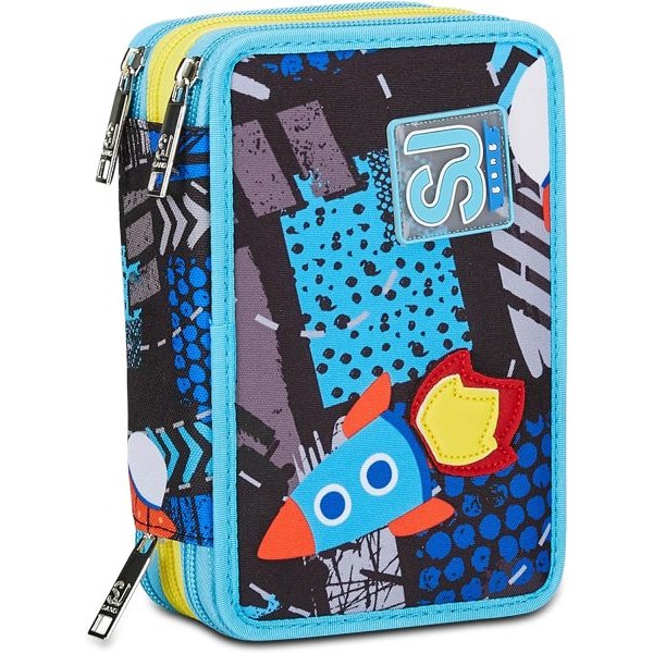 Astuccio 3 zip Seven SJ Go to Space Boy