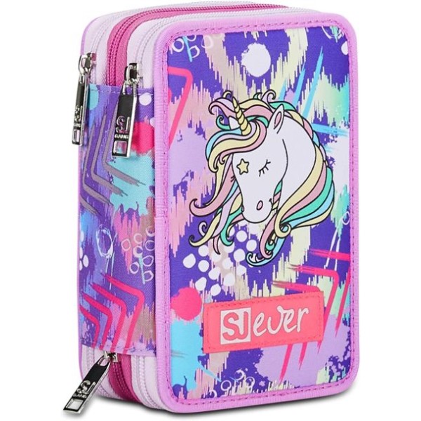 Astuccio 3 zip Seven SJ Ever OneUnicorn Girl