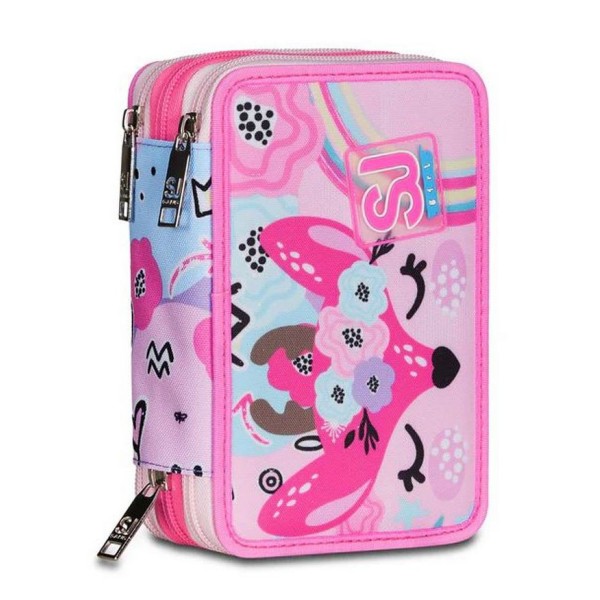 Astuccio 3 zip Seven SJ Pinkhugs Girl