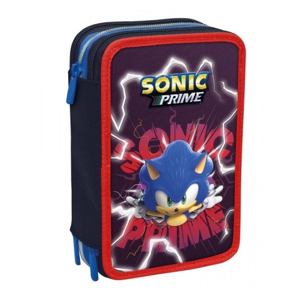 Astuccio  3 zip Sonic Prime Seven